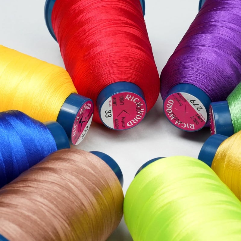 Poolin خيوط ماكينة التطريز المختارة من ريتش وورد 40 لون 40WT (108D/2) طقم خيوط بوليستر كل مخروط 4000م (4374Y) - مجموعة إنتاج لمشاريع تجارية متعددة التصميمات - Image 3